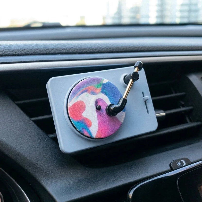 Record Player Car Vent Diffuser - in use